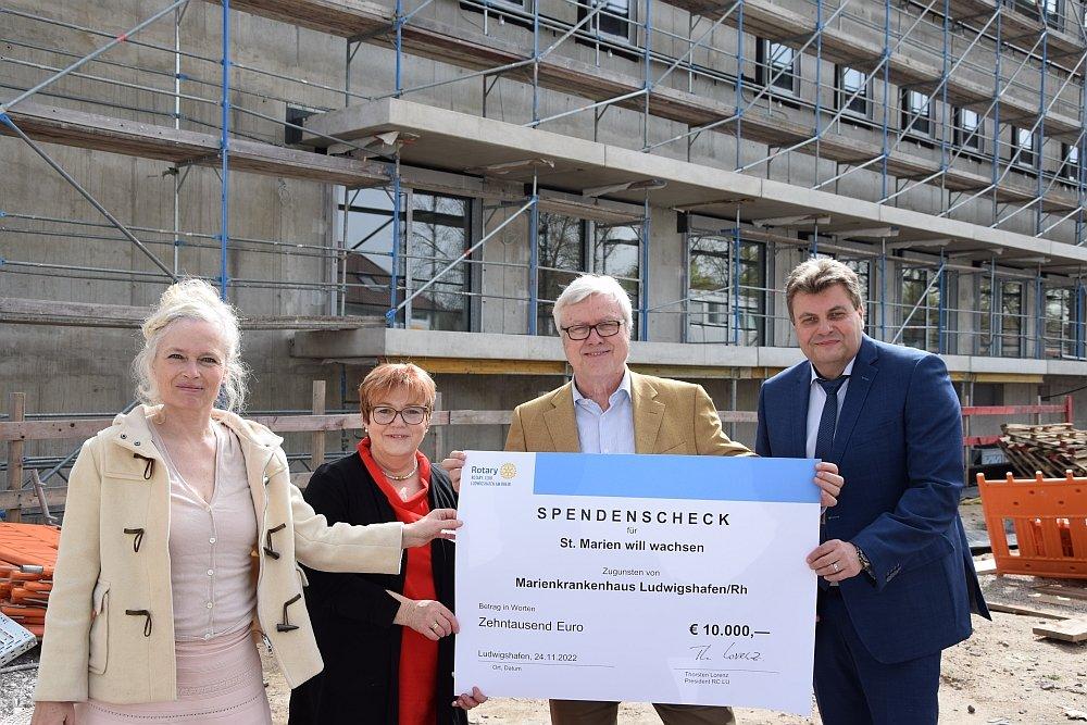 Rotary Club Ludwigshafen spendet 10.000 Euro zu Gunsten der neuen Palliativstation