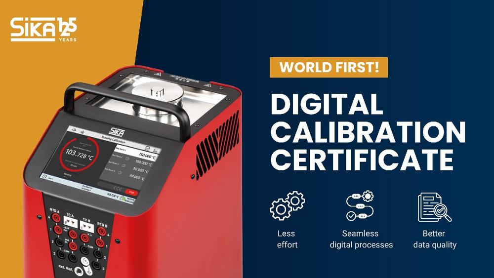 SIKA makes calibration data digitally usable: Digital Calibration Certificate available for TP Premium temperature calibrators
