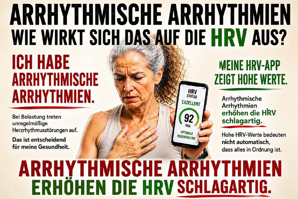 Das Problem der HRV: Hohe Werte trotz Herzrhythmusstörung – warum die Zahl täuschen kann.