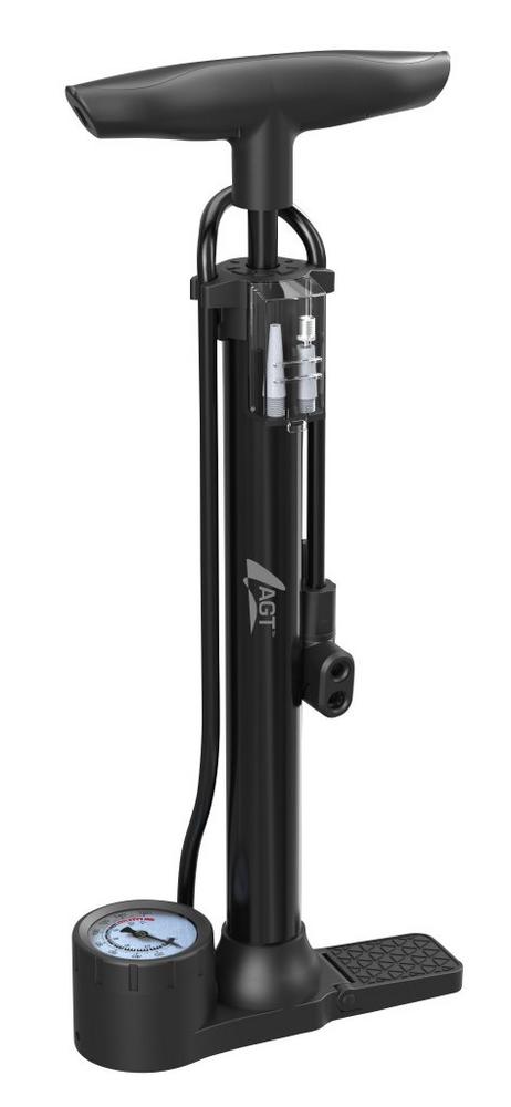 AGT Stand-Luftpumpe für alle gängigen Ventile, bis 160 psi / 11 bar, 48 cm