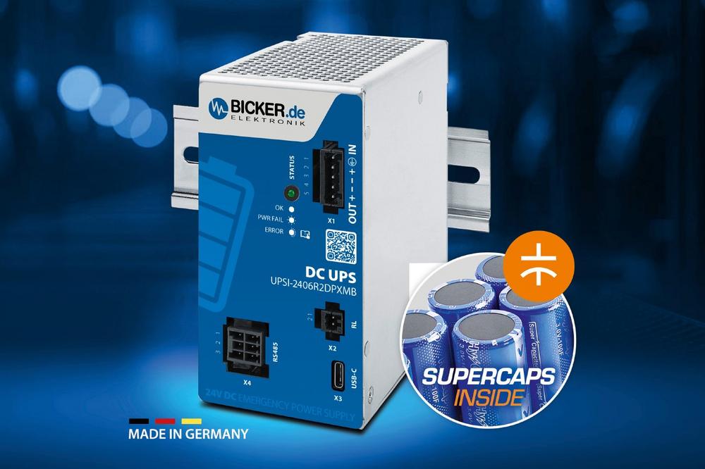 New DC UPS with Supercap buffering for fail-safe 24V systems