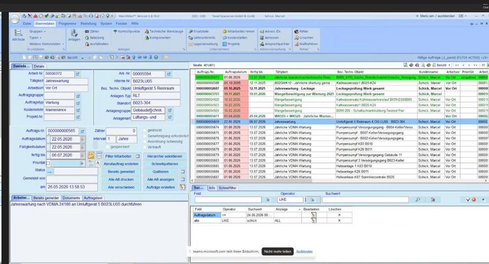„MaintMan: Komplettlösung für Wartung, Instandhaltung und Prüfmanagement“