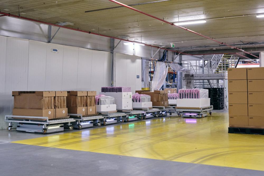 From the factory floor to the living room: 22 mobile robots keep TV production running