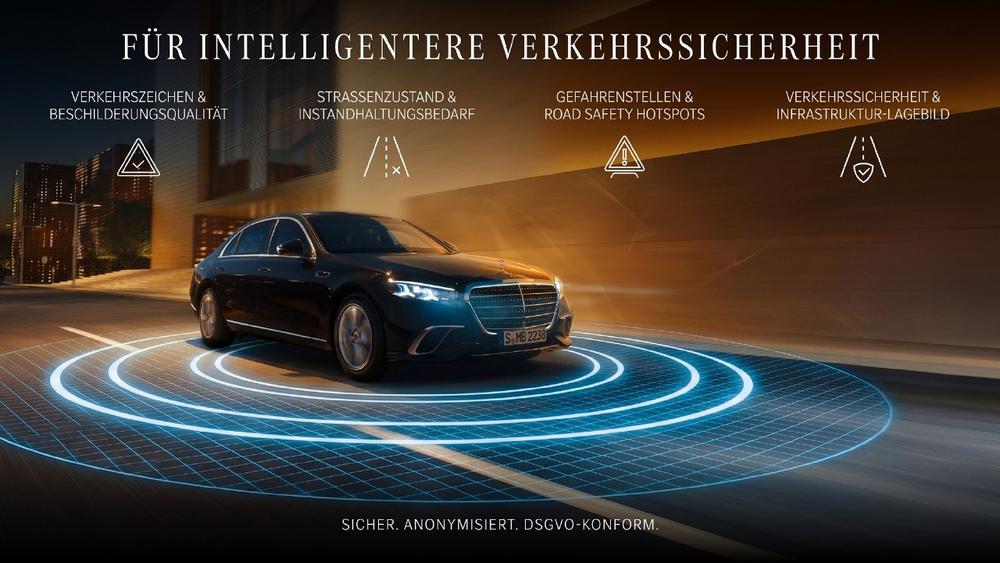 Anonymisierte Fahrzeugdaten von Mercedes-Benz sorgen für sicherere und effizientere Mobilität