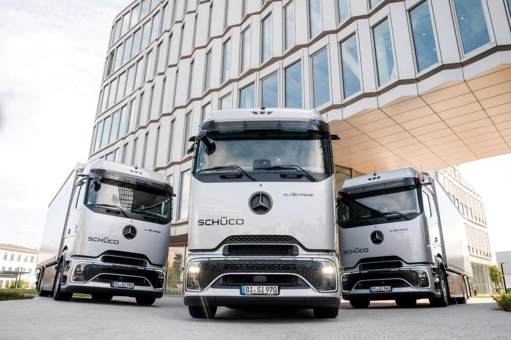 Schüco expands fleet with its first fully electric trucks