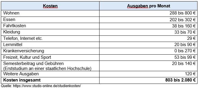 Bestandsaufnahme: Welches Budget steht monatlich zur Verfügung?