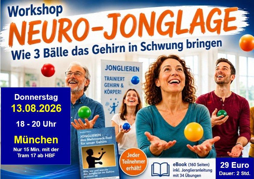 Sich selbst überraschen, Neues erleben und viel für’s Gehirn tun: Abend-Workshop am 13.8. in München