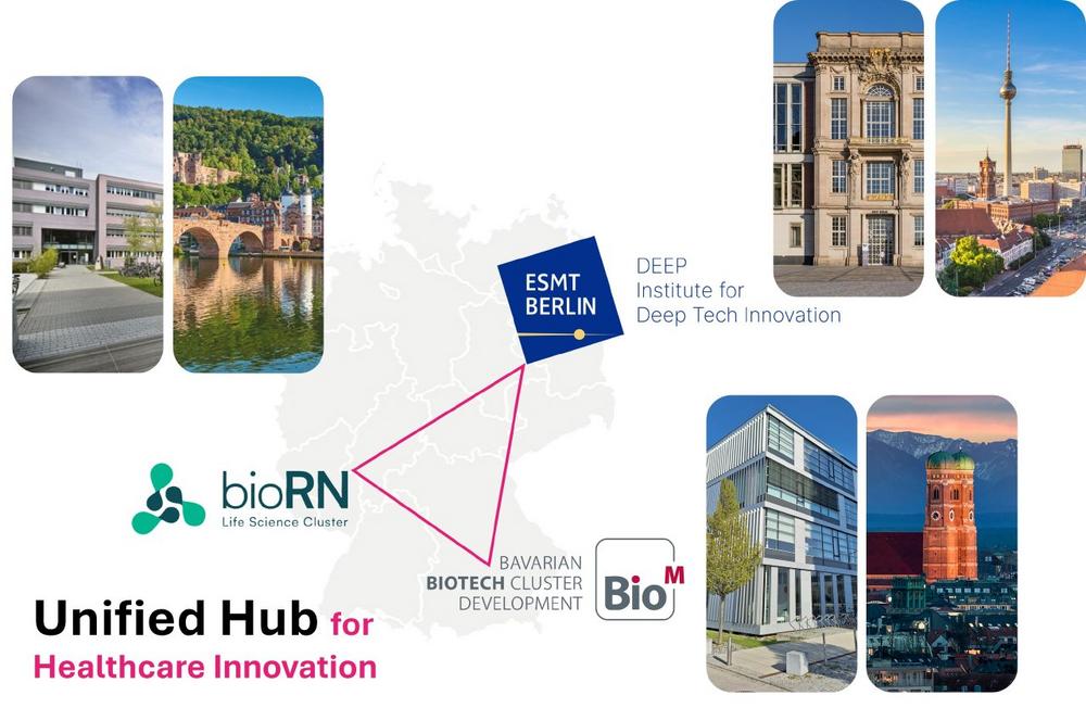 BioM, bioRN and ESMT Berlin join forces to create a Unified Hub for healthcare innovation in Germany
