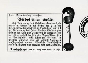 Aus der Geschichte: Mutiger Protest gegen das Verbot der Adventisten in der NS-Zeit