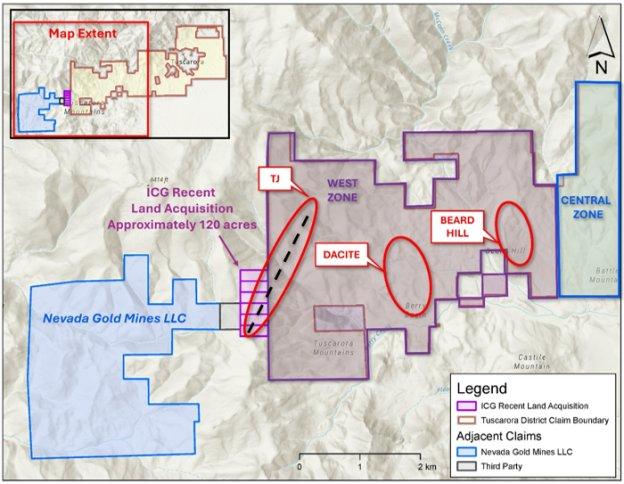 ICG Silver & Gold erweitert seine Landposition um das neue epithermale Prospektionsgebiet „TJ“ im Tuscarora-Distrikt, Nevada