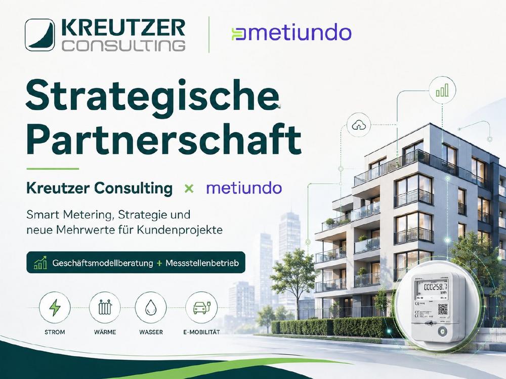 metiundo und Kreutzer Consulting verbinden Geschäftsmodellberatung und Messstellenbetrieb