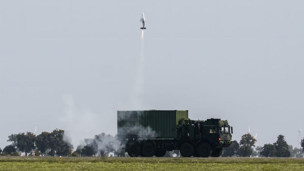 Rheinmetall successfully demonstrates launch of the FV-014 loitering munition system from Containerized Missile Launcher