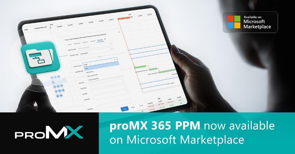 proMX 365 PPM for Microsoft Dynamics 365 Project Operations now available on Microsoft Marketplace
