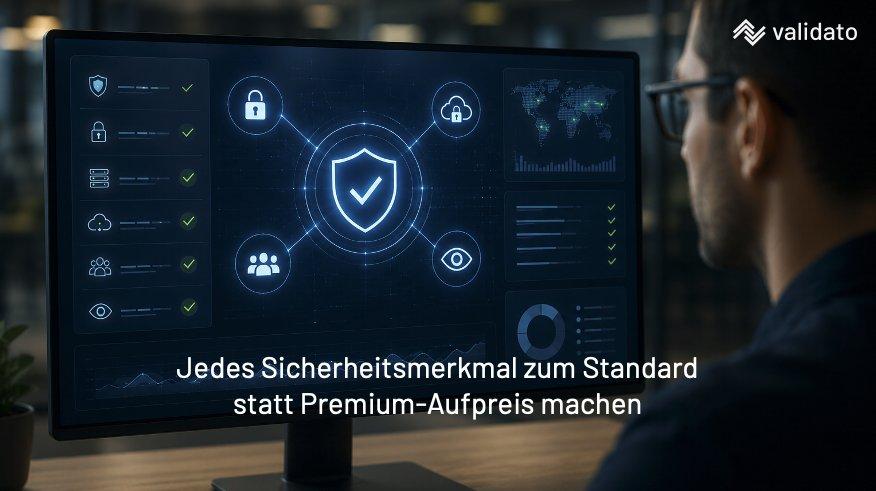 Warum ist bei Validato jedes Sicherheitsmerkmal Standard statt Premium-Aufpreis?