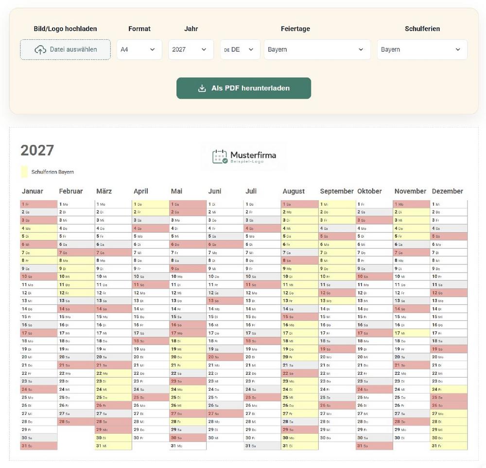fotokalender.com startet kostenlosen Kalender-Konfigurator für 2026, 2027 und 2028