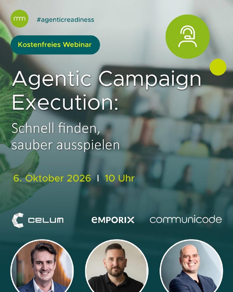 Live-Webinar: communicode, CELUM und Emporix zeigen Agentic Campaign Execution in der Praxis