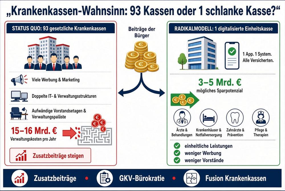 Krankenkassen-Wahnsinn: Versichern wir uns noch – oder zahlen wir nur noch die Bürokratie?