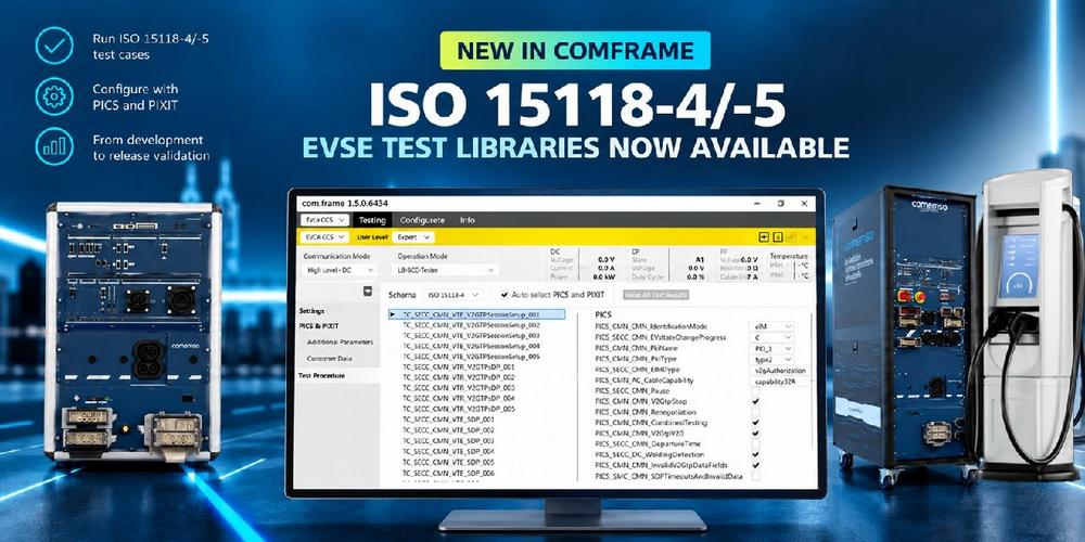 comemso Integrates Proven ISO 15118 Test Libraries into comframe