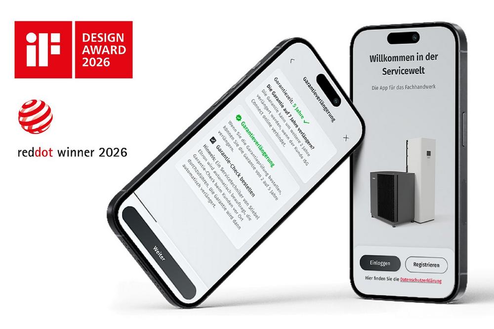 Gleich zwei Auszeichnungen für digitale Anwendung von Stiebel Eltron