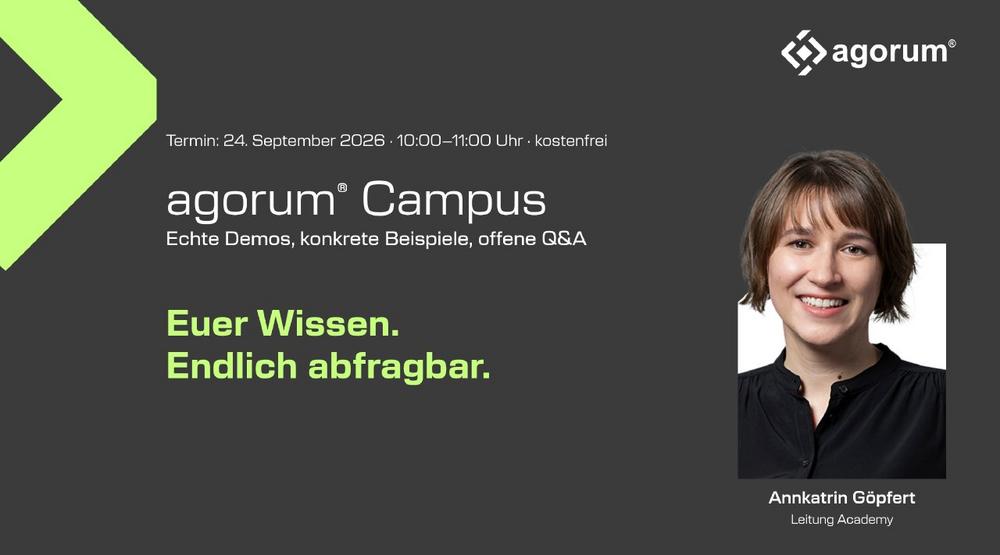 agorum® Campus zeigt, wie Firmenwissen mit KI abfragbar wird