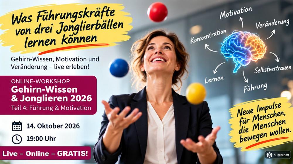 Was Führungskräfte von drei Jonglierbällen lernen können