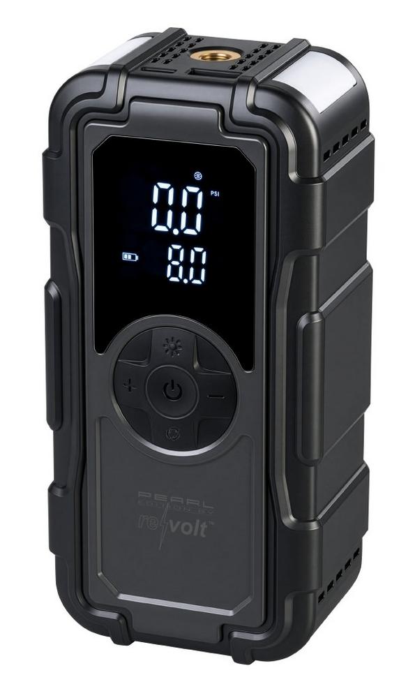 revolt 4in1-KFZ-Starthilfe PB-855 mit Luft-Kompressor, Powerbank und LEDs, 26,64 Wh