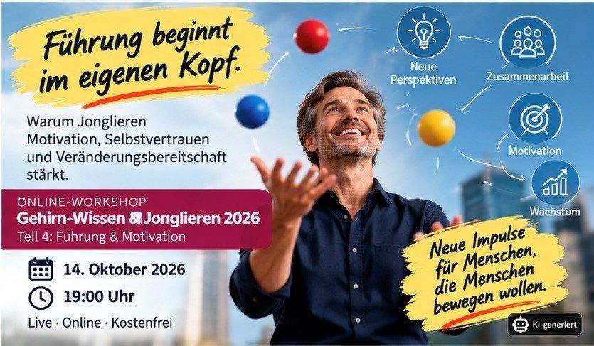 Was Führungskräfte von drei Jonglierbällen lernen können