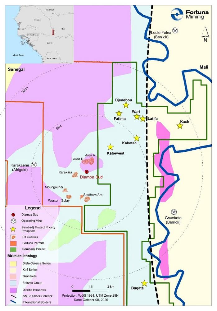 Fortuna stößt bei Southern Arc in Diamba Sud auf eine 12,8 Meter mächtige Ader mit 7,8 g/t Gold und treibt die Exploration in Bambadji (Senegal) voran