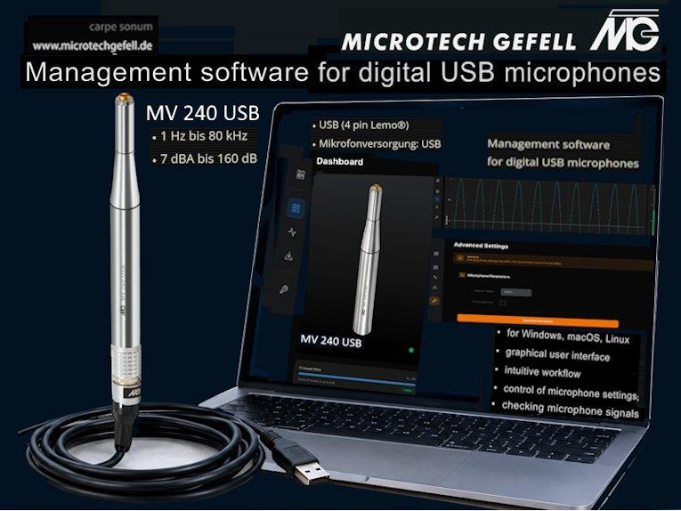 Microtech Gefell Introduces the MV 240 USB with New Microphoncenter Administration Software