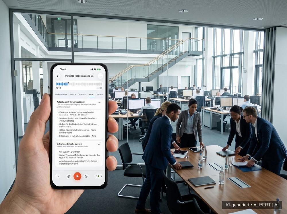 agorum® bringt ALBERT | AI Note für iPhone und Android