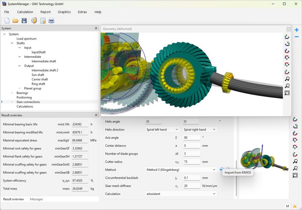 More Comprehensive Gearbox System Analysis and More Efficient Calculations