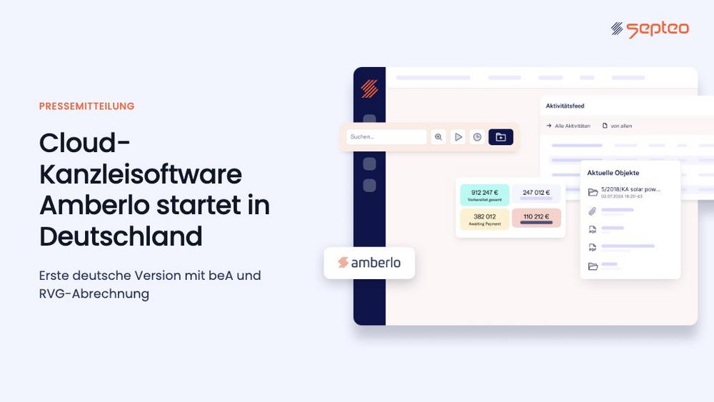 Cloud-Kanzleisoftware Amberlo startet in Deutschland